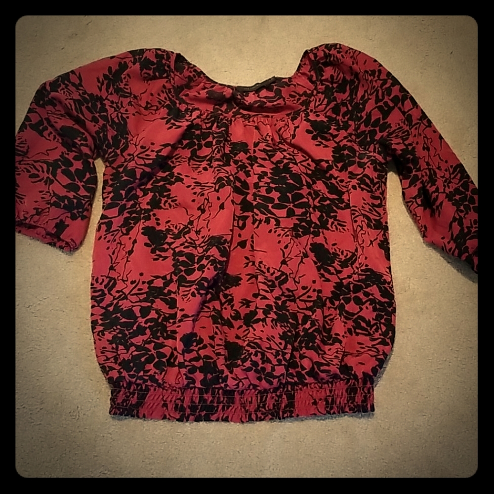 Women's silk, quarter sleeved shirt
